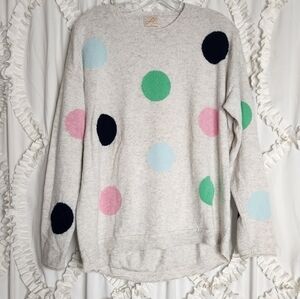 Ali by Alessandra Wool Cashmere Polka Dot Sweater Sz Medium